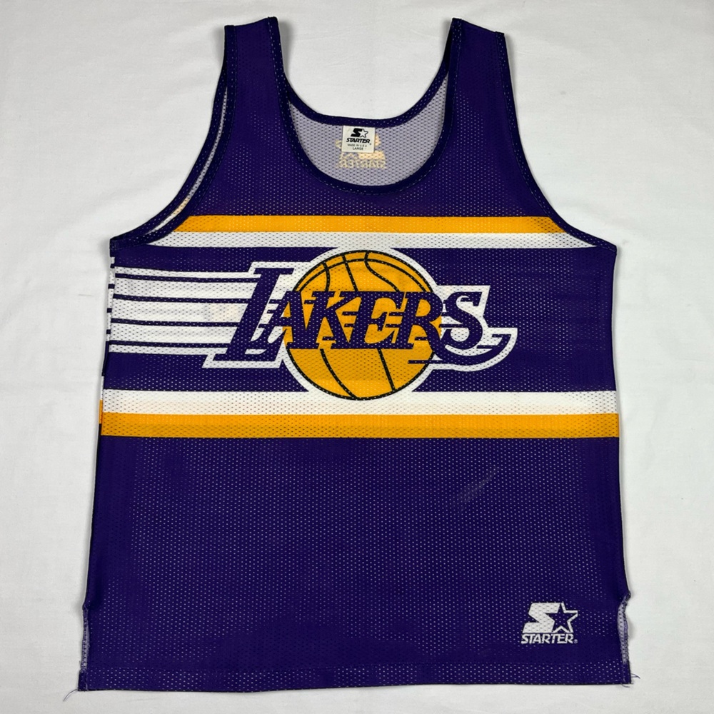 Vtg Starter Los Angeles Lakers Mens Practice Jersey Sz Large 80s 90s Purple B4